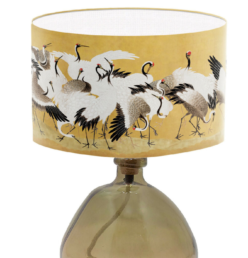 lampshade exotic bird crane print table lamp standard lampshade