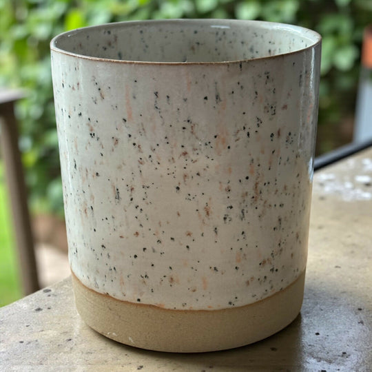Vanilla Speckled Refillable Candle Pot & Candle Refill