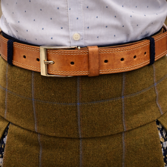 Tan Leather Belt - Wide Width