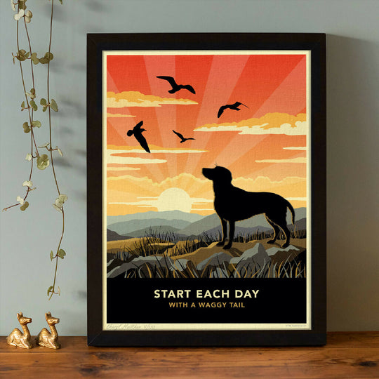 RED FOX LABRADOR ‘WAGGY TAILS’ LIMITED EDITION ART PRINT