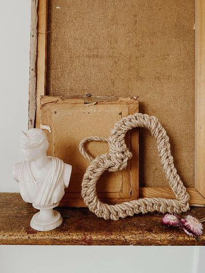25cm Jute Heart Wreath