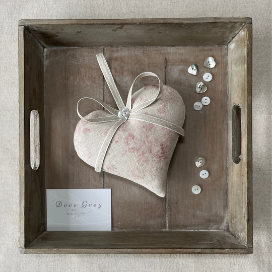 Lavender Heart in Millie Linen by Peony and Sage