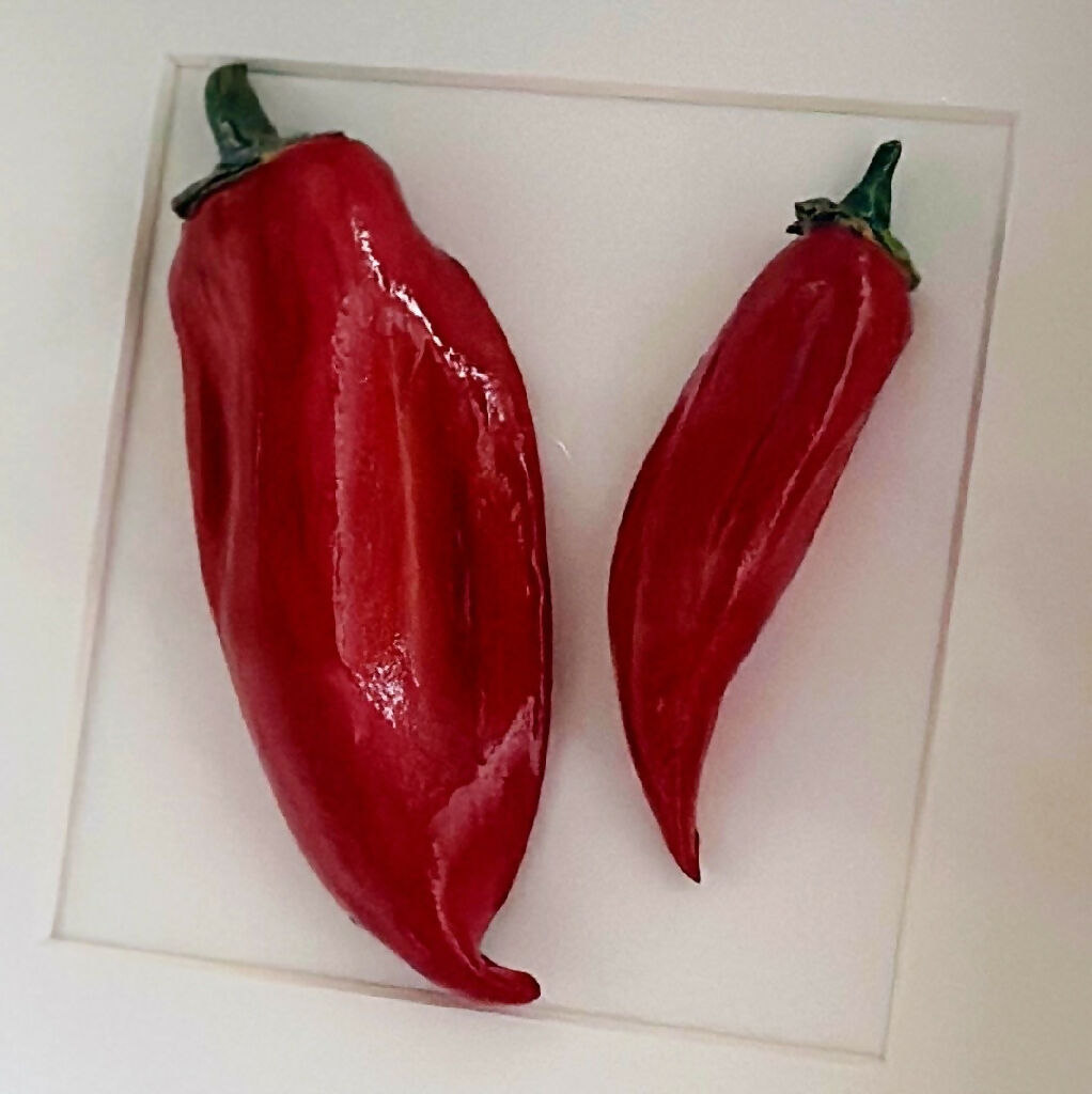 Ceramic Kitchen Wall Art: Red Peppers