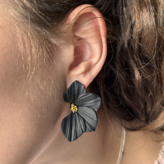 Ella Grande | Black | Statement Earrings