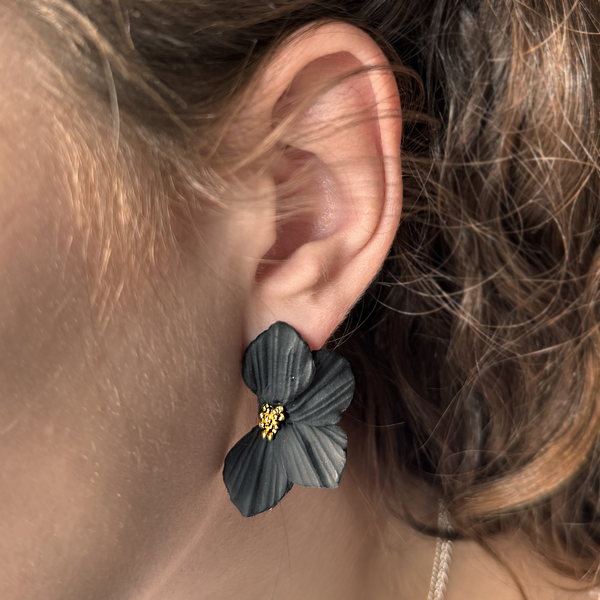 Ella Midi | Black | Statement Earrings