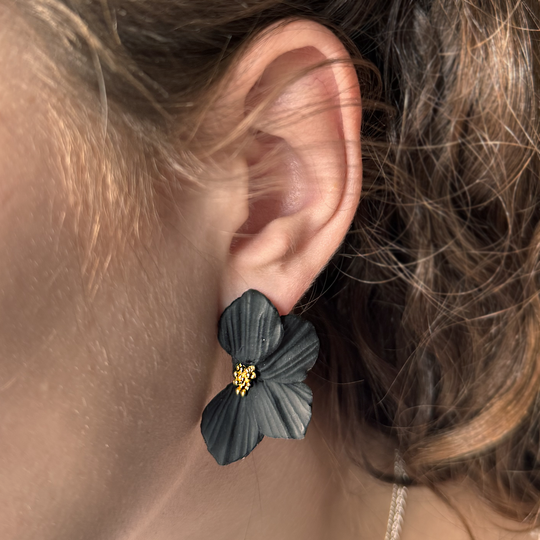Ella Midi | Black | Statement Earrings