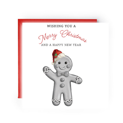 Merry Christmas Gingerbread Man Christmas Card