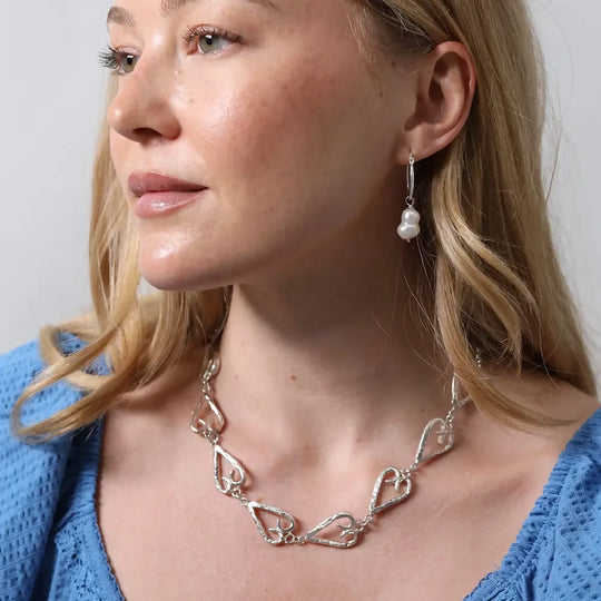 Hammered Heart Necklace