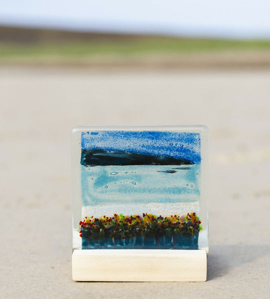 Orkney Fused Glass Tea Light Holder