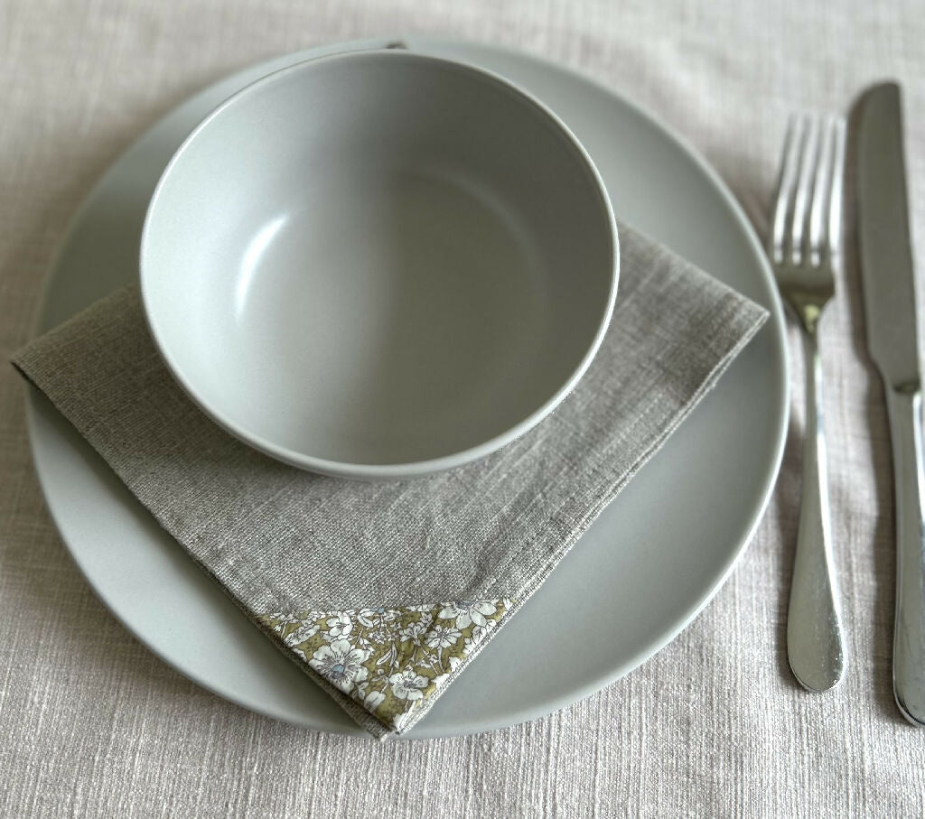 Natural Linen & Liberty 'Capel' Napkins