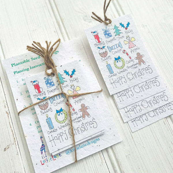 Plantable Seed Card 'All things Christmas' Gift Tags