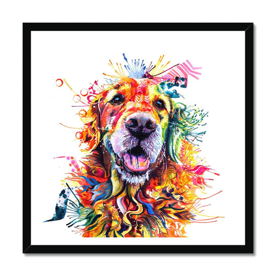 Monty the Golden Retriever Framed Print