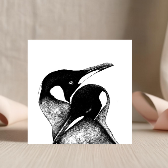 Penguin Embrace Love Greeting Cards