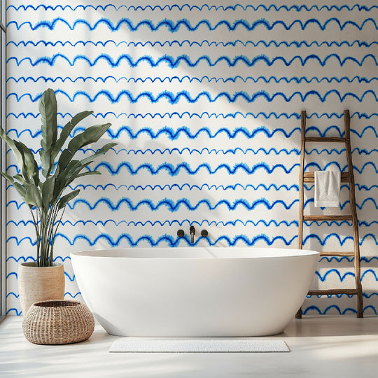 Wave After Wave Sustainable Wallpaper