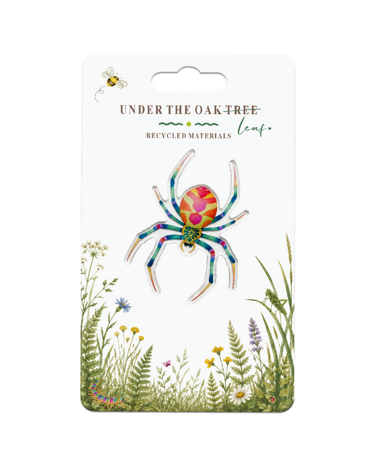 Badge - Spider Wildlife Nature, Botanical Insect Gift Brooch