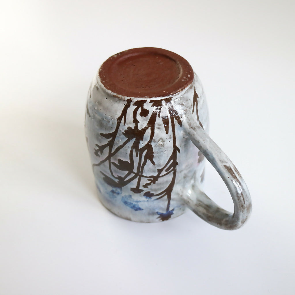 Stoneware Mug in Botanical Design