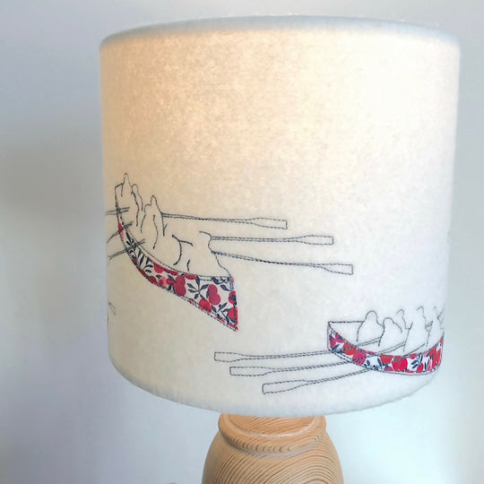 Embroidered Gig Boat Liberty Print Lampshade