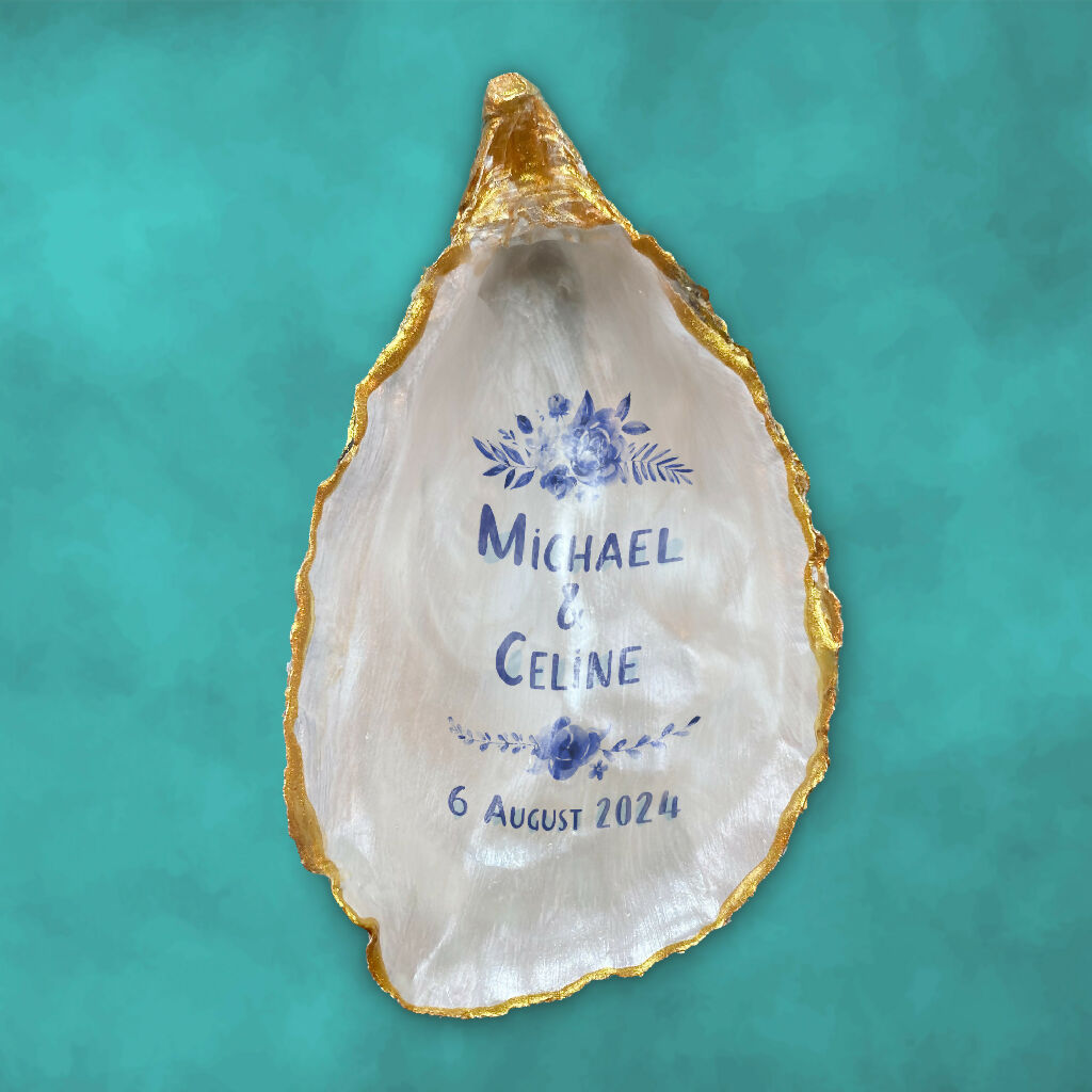 Wedding or Anniversary Date Personalised Oyster Shell