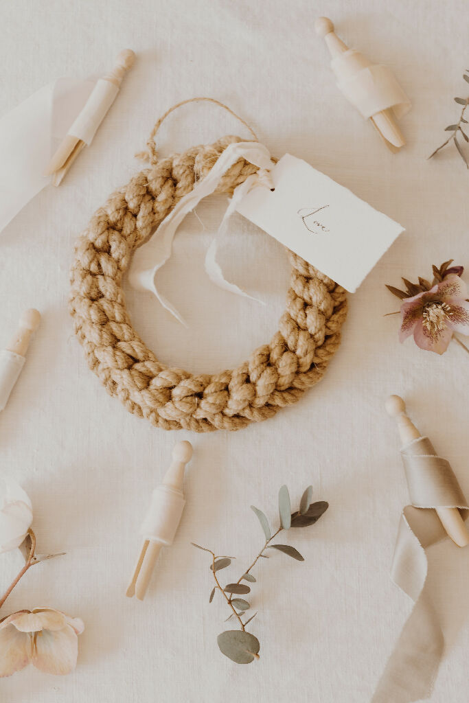 Small 15cm Rope Christmas Wreath