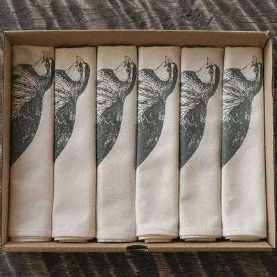 Organic Cotton Red-Legged Partridge Napkin – Boxed Set of 6