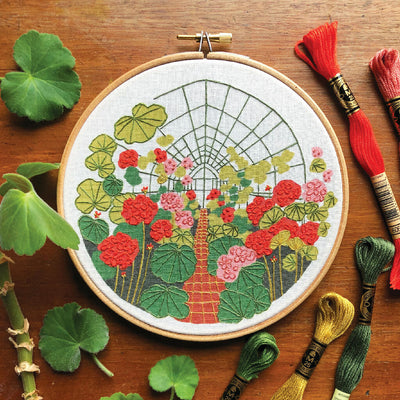 Geranium Greenhouse Embroidery