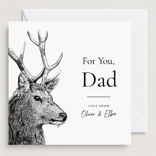 Personalised Stag Fathers Day Card