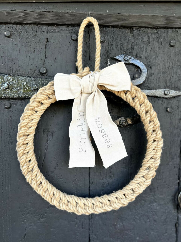 30cm Jute Rope Christmas Wreath