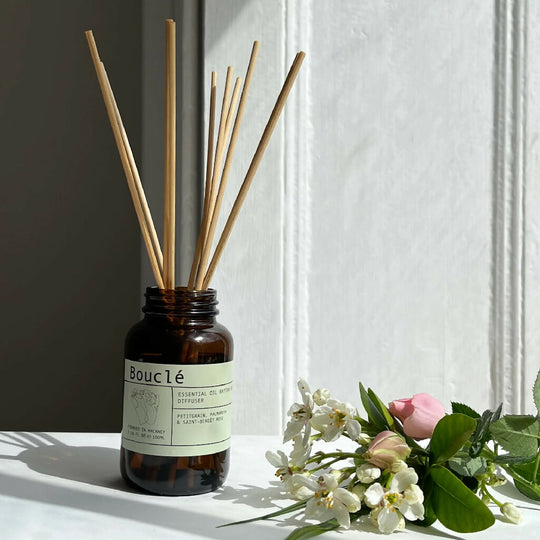 Bouclé Petitgrain, Palmarosa & Saint-Benoît Rose Rattan Reed Diffuser