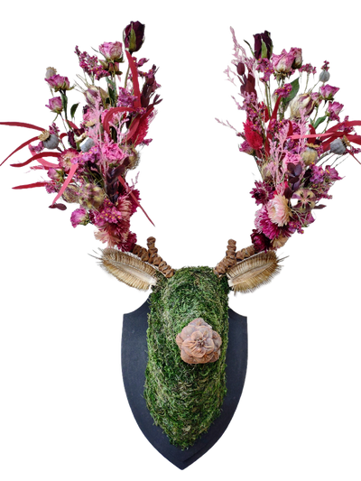 'Love' Botanical Stag Wall Mount