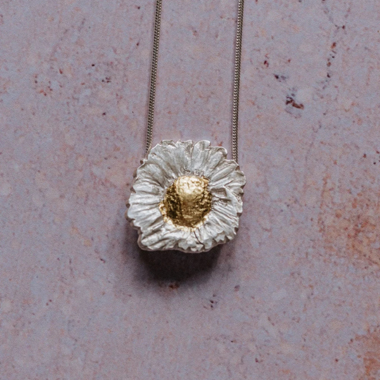 Silver Daisy Necklace