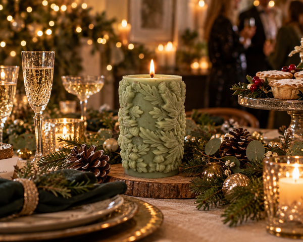 Frosted Woodland Sculptured Scented Candle