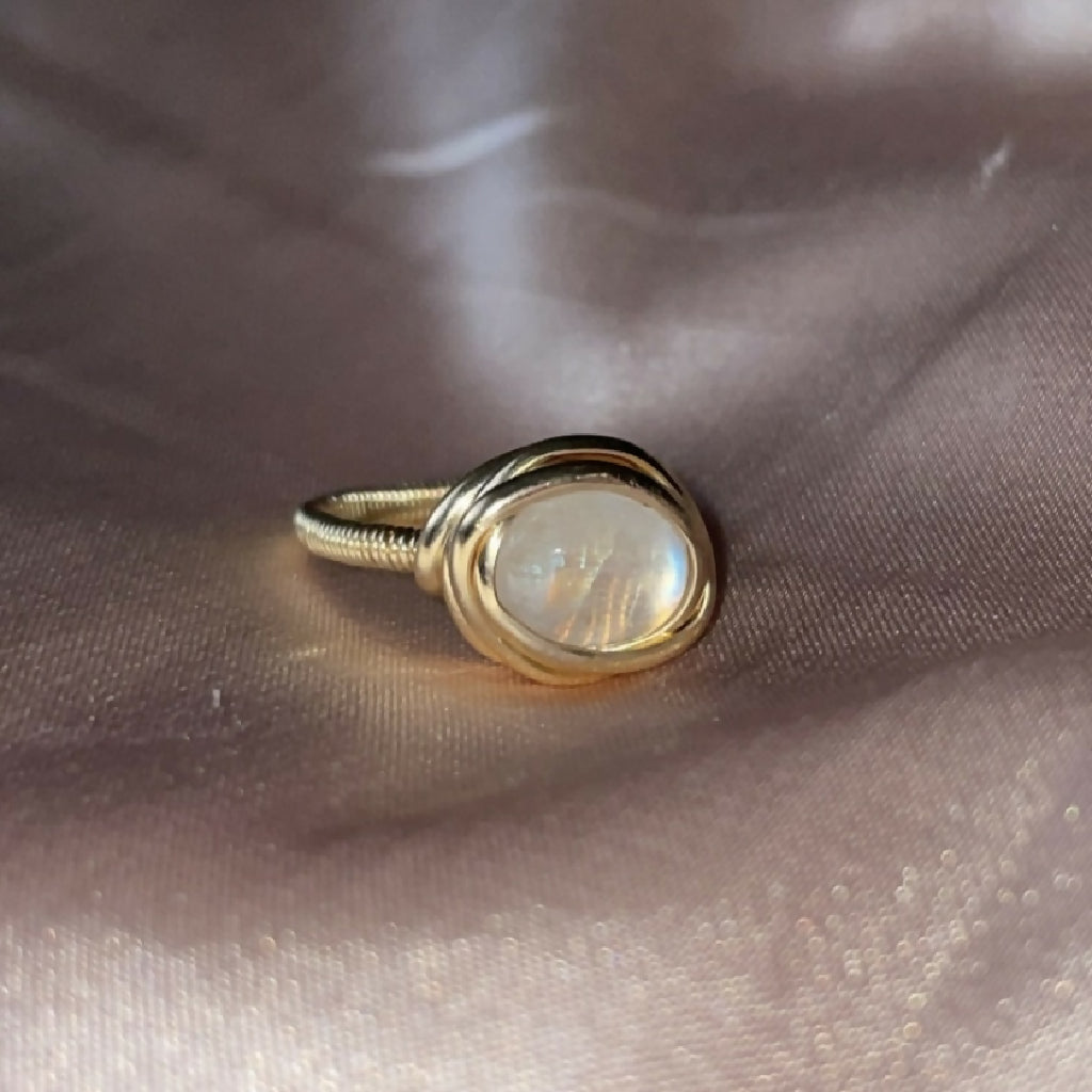 Moonstone 12ct Gold Filled Ring