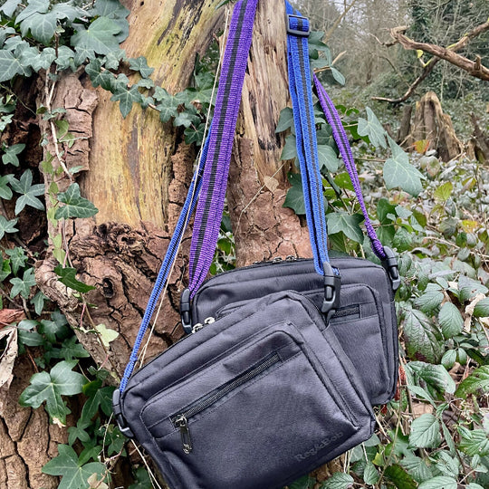 Crossbody Dog Walking Bag in Black with 2 strap options