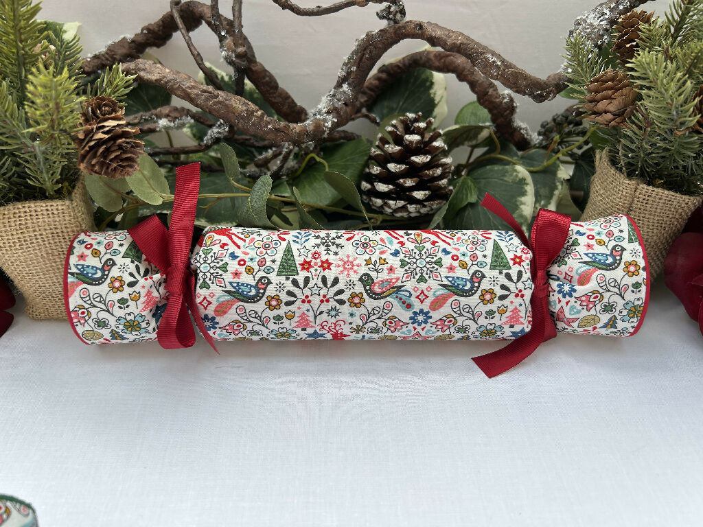 Liberty Print Fabric Christmas Crackers: Eco Reusable Holiday Decor