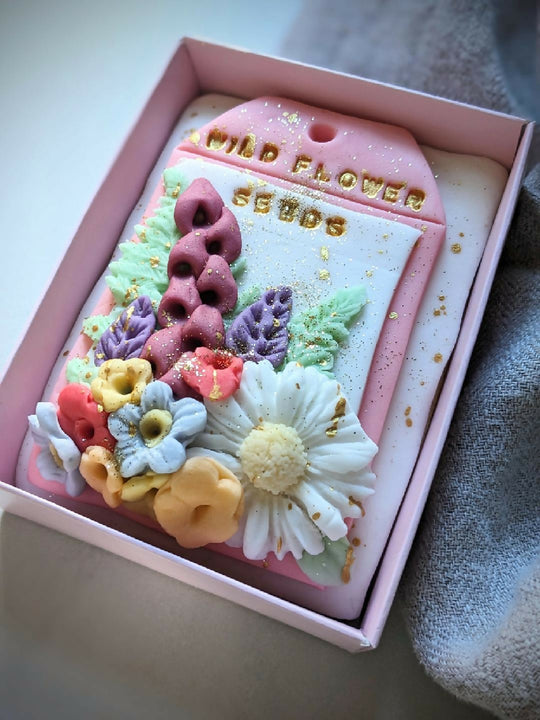 Hand Iced Personalised Wild Flower Seed Biscuit