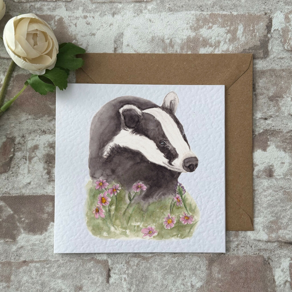 Badger Greetings Card