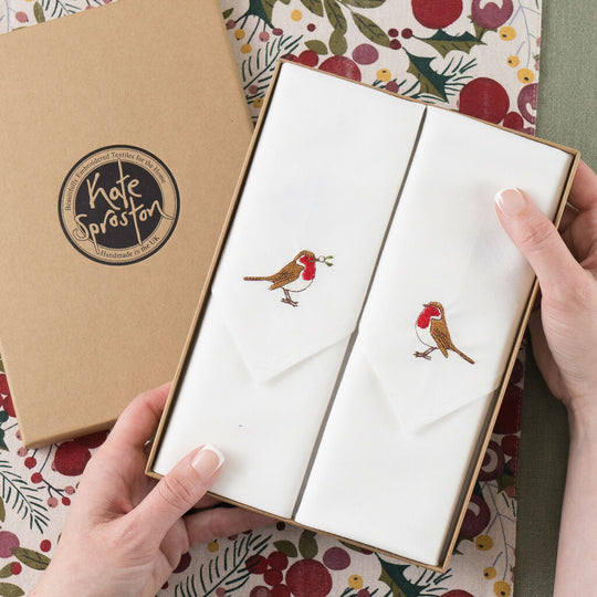 Set of Two Mr & Mrs Robin Napkins