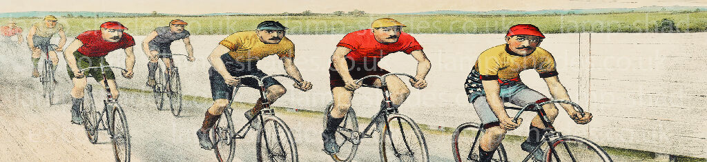 Vintage Cycling Fine Art Print Lampshade