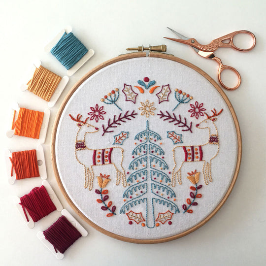 Christmas Embroidery Kit - Modern Christmas Embroidery Kit