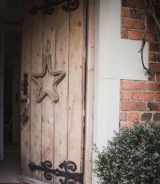45cm Jute Christmas Star Wreath