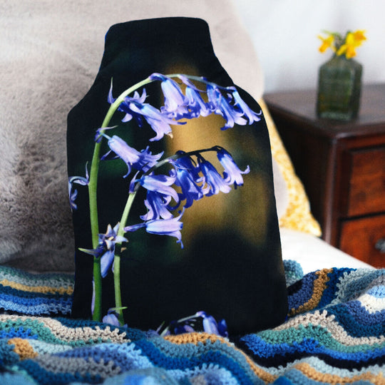 Bluebell velvet hot water bottle
