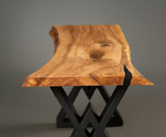 Solid Oak Live Edge Table