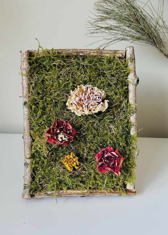 Natural Elegant Cottage Core Country Style Dried Flower and moos Art