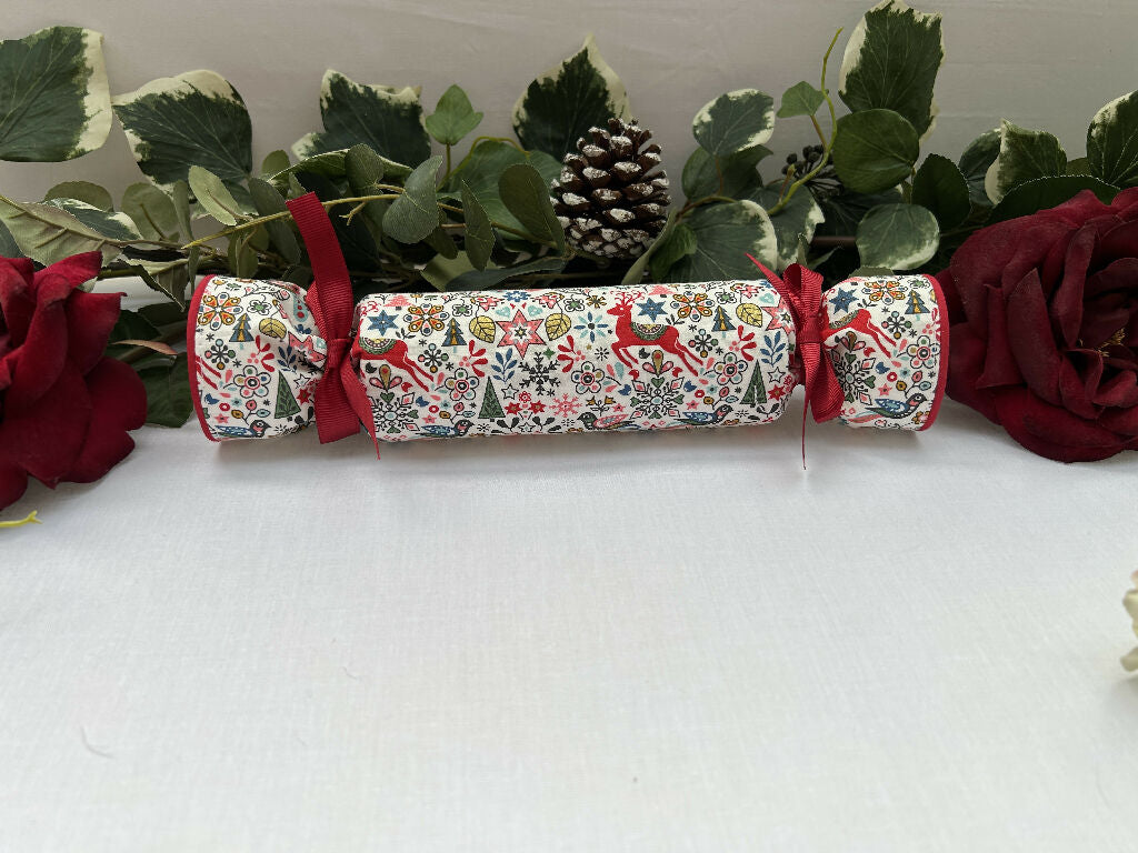 Liberty Print Fabric Christmas Crackers: Eco Reusable Holiday Decor