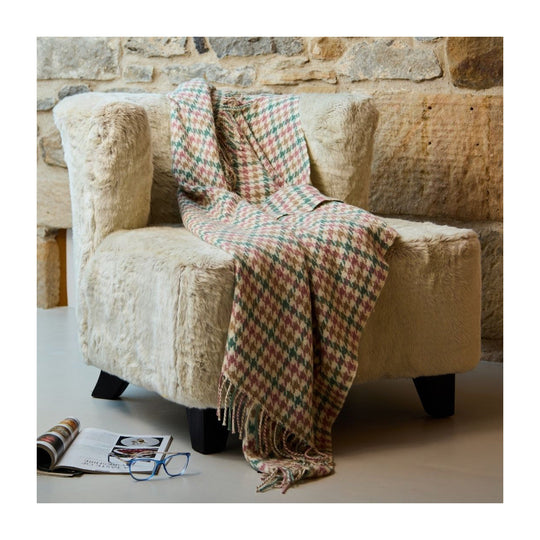 Houndstooth Coastland Pure New Wool Throw - 40% off