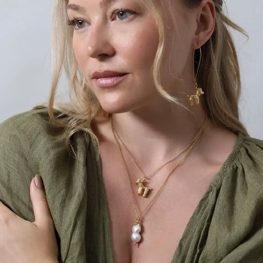 Olive Poodle Pendant