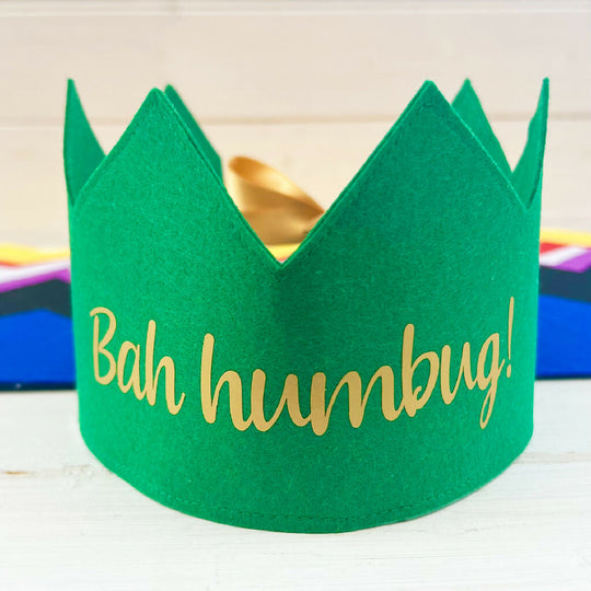 Personalised 'Bah Humbug' Re-usable Festive Crowns