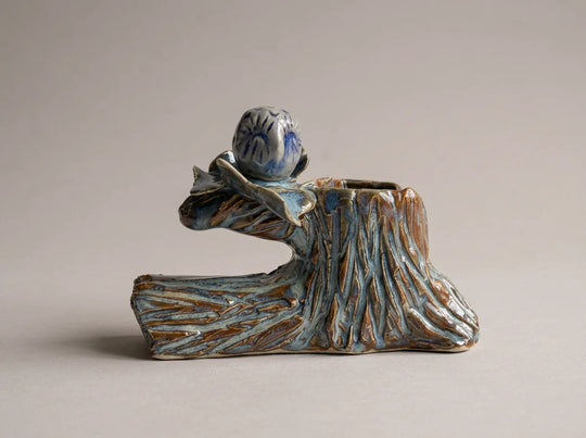 Handmade Ceramic Woodland Owl Candlestick Holders