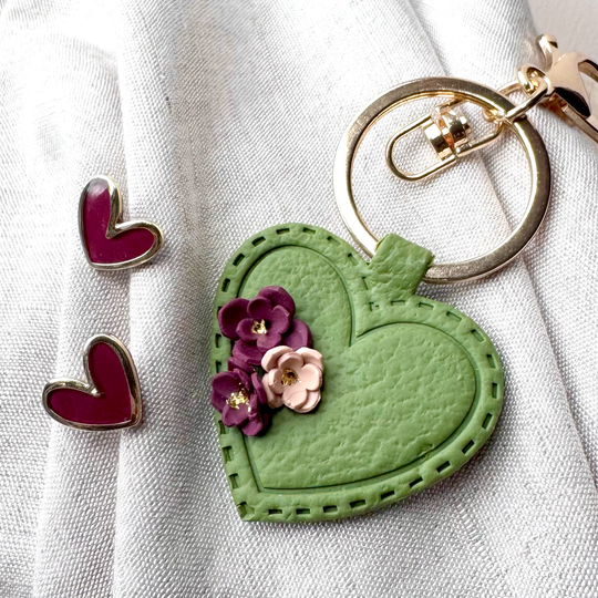 Hearts Earrings | Burgundy