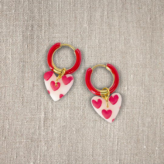 Aphrodite | Red | Huggie Earrings